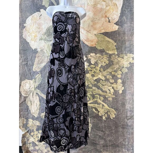 NWT Anthropologie Strapless Velvet Burnout Dress Size M - Picture 5 of 11